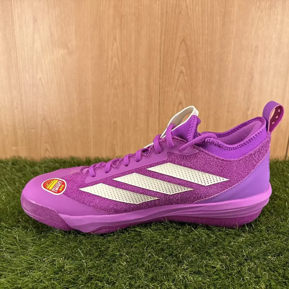 Adizero Impact Metal BSB Somos Purple Baseball Cleats JH9131 Men's Size 14